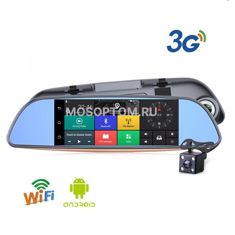 Зеркало видеорегистратор 3G GPS навигатор оптом